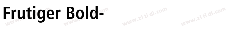 Frutiger Bold字体转换
